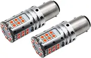 HAN-Store Canbus Error Free 1157 LED P21/5W BAY15d Daytime Running Light DRL Bulbs Fit for 2015-up Jeep Renegade/White Red Ice Blue (Emitting Color : Red)