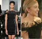 Ralph Lauren Collection Purple Label Off Shoulder Mini Dress Feather Runway 6