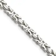 22 Inch Sterling Silver 5mm Byzantine Chain