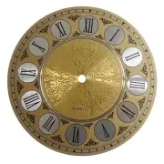 Stylish Aluminium Metal Wall Clock Dial Face 180MM Roman Numeral Gold Color