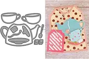 DzIxY Teapots Tea Cup Metal Cutting Dies for Card Making Kit Embossing Paper Die Cuts Scrapbook Machine Stencils Storage Pockets Supplies