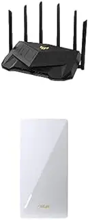 ASUS TUF Gaming AX6000 Dual Band WiFi 6 Gaming Router & RP-AX58 AX3000 Dual-Band WiFi 6 (802.11ax) Range Extender/AiMesh Extender
