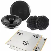 Rockford Fosgate P1650 6.5" Coaxial Speakers w/ Speaker Baffles & Install Kit