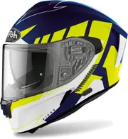 Airoh Spark Rise, full face helmet , color: Matt Dark Blue/Neon-Yellow/White , size: S