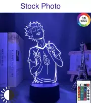Anime Haikyuu Color Changing 3D Illusion LED Lamp Remote Plug In Or Batteries