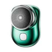 Electric Razor for Men,Newest Mini-Shave Portable Electric Shaver,Pocket Size Portable Shaver Wet and Dry Mens Razor USB Rechargeable Shaver Easy One-Button Use for Home,Car,Travel (Green)