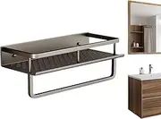 Bathroom Wall Mount Organizer - Floating Shelves, Drill frree | Wall Mounted Bathroom Storage Shelf Draining Design, Wall Shelves for Shower Storage Organization and Space Saving