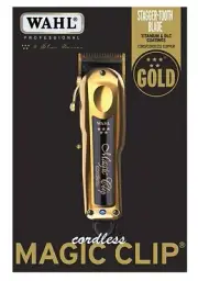 Wahl Professional 5-Star Cord/Cordless Gold Magic Clip Clipper & Stand 8148