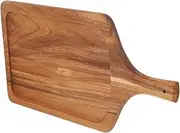 GRIRIW Wooden Steak Serving Plate Pizza Tray Rectangular Wood Board Chopping Board Dessert Plate