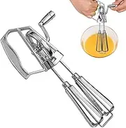 Manual Hand Mixer: Non-Electric Stainless Steel Whisk, Lightweight Whisk Handle Tool | Portable Cream Dispenser, Whippers Paddle, Food Mixing Wand, Blender