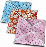 KANUSHI Industries Cotton Roti Cover/Chapati Cover/Roti Rumals- Set of 3 (Multicolor)