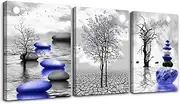TTHYUEWS Canvas Wall Art For Living Room Modern Wall Decor For Bedroom Office Wall Decoration Abstract Wall Painting Black And White Pictures Home Decor 3 Piece Stretched and Framed Art Prints