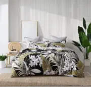Logan & Mason Tariq Quilt Cover Set Black