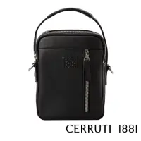 在飛比找momo購物網優惠-【Cerruti 1881】義大利頂級小牛皮斜背包側背包 C