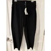 Eileen Fisher Black Crepe Ankle Pants Stretch Pull On Casual XS
