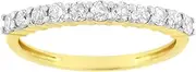 [Haus of Brilliance] IGI Certified 1/2 Cttw Diamond 10K Yellow Gold Prong Set Fluted Band Style Wedding Ring (J-K Color, I1-I2 Clarity) - Size 7