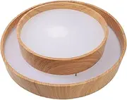 Sorandy Flush Mount Ceiling Light, Wood Grain Round 3000k to 6000k Adjustable Eye Caring Ceiling Light Fixture, LED Lamp for Bedroom Hallway Living Room