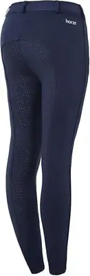 HORZE Active Kids' Unisex Silicone Grip Full Seat Horseback Riding Breeches - S