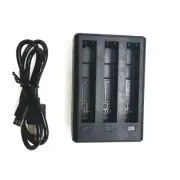 USB 3-Channel Battery Charger Holder For Insta360 One X3 Panoramic camera B