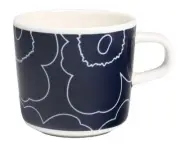 Marimekko Piirto Unikko Coffee Cup 200ml (White x Dark Blue) 073574 150 Oiva Pii