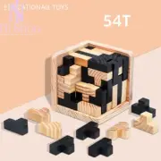 Wooden Board Game 54L IQ Brain Teaser Educational Toy for Kids & Adults Party