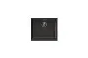 CARYSIL Enigma N100S Granite Kitchen Sink - 530 x 460mm Single Bowl - Deep Black - Top/Under Mount