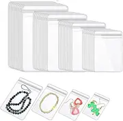 FRAKMU 200 PCS PVC Transparent Bag Storing Jewelry Small Self-Sealing Plastic Zip Clear Bags Zipper Lock Bags Sealable Jewelry Storage Bags for Holding Earring Ring Necklace Jewelry