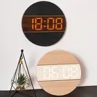 Digital Wall Clock Auto Adjustable Brightness Bathroom Living Room Bedroom Round