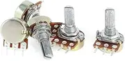 NEW LON0167 5 Pcs B10K 10K Ohm 3 Pin Terminals Single Linear Rotary Taper Potentiometers(5 Stück B10K 10K Ohm 3 Pin-Klemmen Einzelne Linear-Drehkegel-Potentiometer