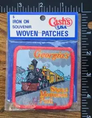 Stone Mountain Park Georgia Train Railroad Iron On Souvenir Woven Patch