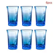 6 Pack Shot Glasses Plastic Spirits Wine Glasses Party Bar Club Drinking Wine Glasses blue