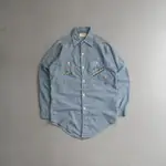 《白木11》 70S KING KOLE EMBROIDERY CHAMBRAY SHIRT 青年布 刺繡 長袖 襯衫