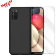 9H Tempered Glass Screen Protector TPU Cover Case f Samsung Galaxy A02s SM-A025U
