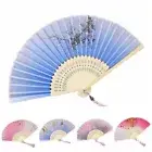 Chinese Style Hand Held Fan Bamboo Dance Fan Portable Antique Folding Fan
