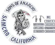[GREEN HOUSE] Sons of Patch Anarchy Biker Motorcycle Back Patches Iron On Large Size Embroidered