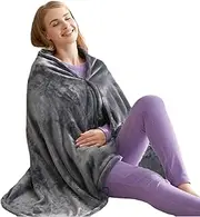Electric Heated Poncho Shawl, Portable Heated Shawl, Quick Heating Electric Blankets Heated Shawl, Heated Blanket, Safe Blanket, USB Powered, Heat Settings