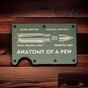Custom Engraved in USA "Anatomy of a Pew," Slim Wallet, RFID Blocking, Veteran