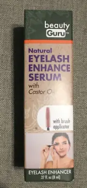 (1)Beauty Guru Natural Eyelash Enhance Serum w/castor oil& Brush Applicator(8ml)