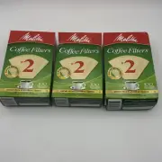Melitta #2 Natural Brown Cone Coffee Filters 3PK 300 Count (622752)