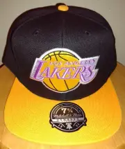Kobe Bryant LA Lebron James Mitchell & Ness Wool Hat 2 Tone Dynasty Men's 7 3/4