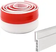 Door Draft Stopper, Self-Adhesive Door Seal Strip, Weather Stripping Door Seal, Door Draft Stopper for Exterior & Interior Doors(Color:White)