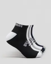 [Billabong] Billabong Men's Ankle Socks 5 Pack Size 11-14 11-14 Multicolor