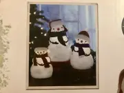 Loft Living 3 Piece Snowman Set Flameless LED Candle Set With Timer Christmas