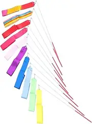 CORHAD 10pcs Dance Ribbon Gymnastics Ribbons Assorted Gymnastics Streamers for Boys and Girls Non-Slip Wand for Dance Practice