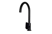 Meir Round Gooseneck Kitchen Mixer Tap Matte Black MK03PD