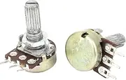 Aexit B100K (Potentiometer) 100K Ohm 6mm Thread 3 Pin Linear Type B Rotary Taper (45ry176qf402) Potentiometer 2PCS