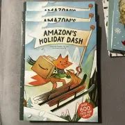 (QTY 3) BRAND NEW Amazon’s Holiday Dash 2023 Toy Christmas Gift Book w/Stickers