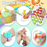 Pop Bubble Sensory Fidget Toy Pack, Keyboard Pop Fidget Stress Anxiety Relief