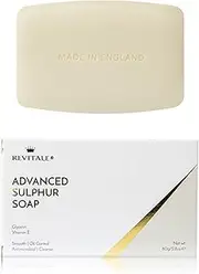 Revitale Pure Vegetable Advanced Sulphur Soap Treatment 80g - Antibacterial - Helps fight Blackheads, Spots, Skin Irritation