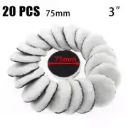 Buffer Plate Wool Polishing Pads 20pcs Wool Polishing Pads 3 Inch Fine